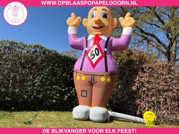 Abraham 50 jaar feest opblaasfiguur huren