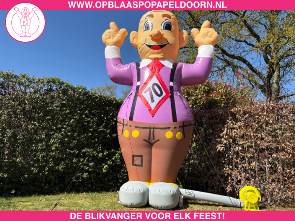 Abraham 70 jaar feest opblaasfiguur huren
