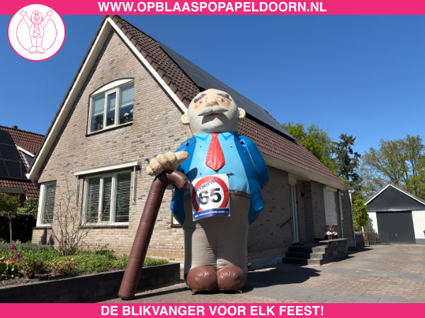 Opblaaspop man 65 jaar huren