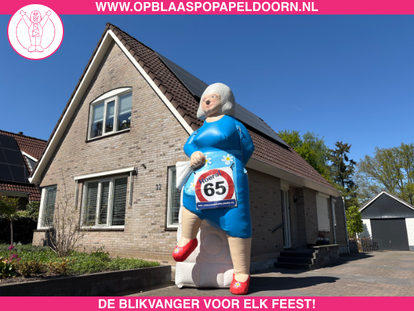 Opblaaspop vrouw 65 jaar huren