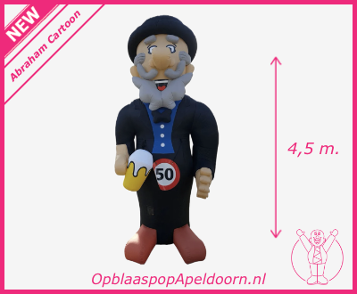 Opblaaspop huren 2 Abraham Cartoon New huren