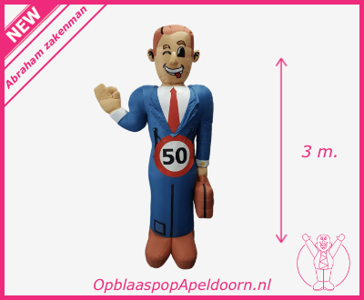 Opblaaspop huren 3 Abraham zakenman NEW huren