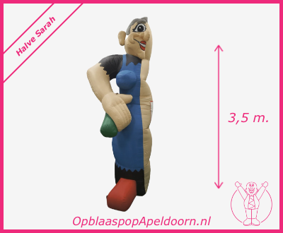 Halve Sarah opblaasfiguur huren 2026