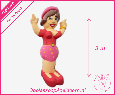 Sarah opblaasfiguur huren Apeldoorn